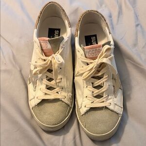 Golden Goose Super Star Tennis shoes. Women’s 8. Worn twice. All discolorations